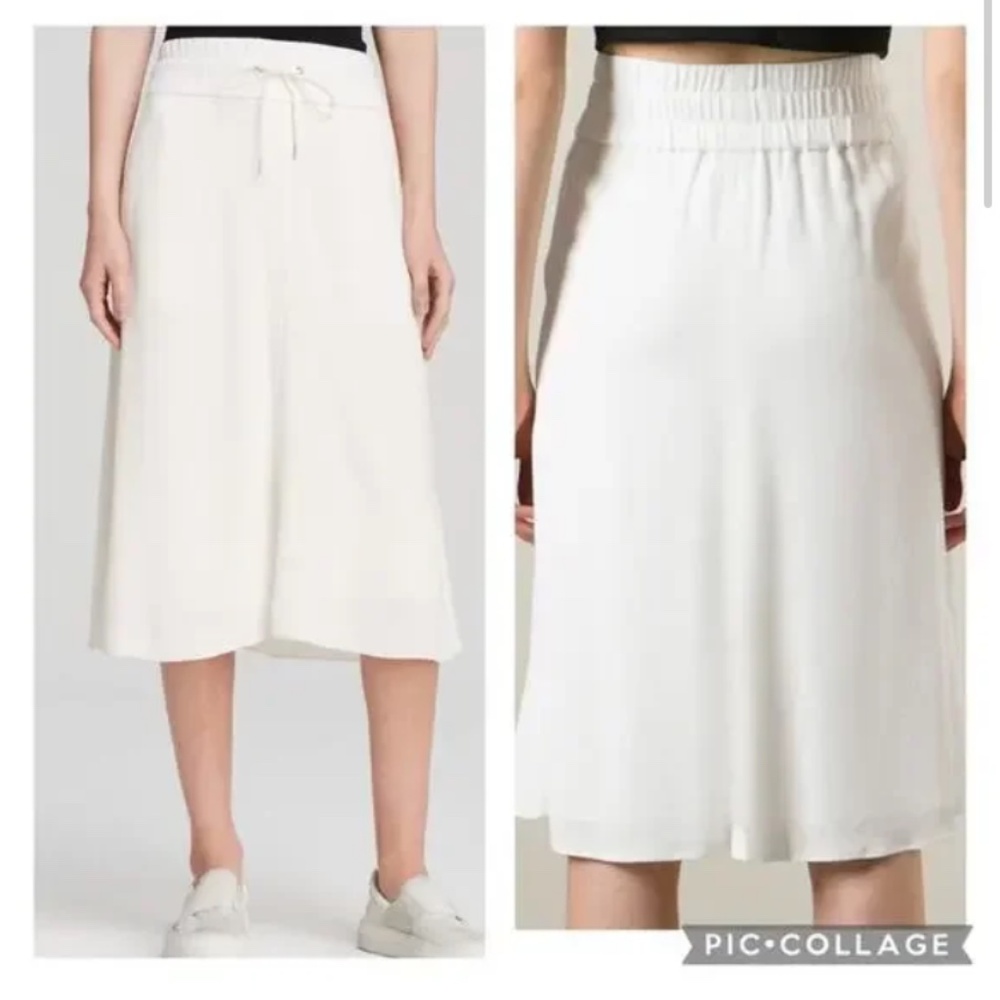 Helmut Lang Cream Midi Skirt